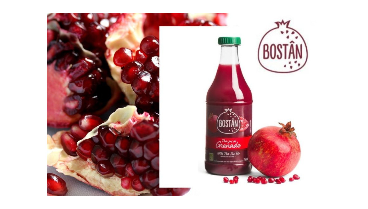 BOSTAN, le jus pressé de grenade BIO frais